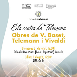 La Orquesta Volvemos interpretará obras de los compositores barrocos Vivaldi, Baset y Telemann