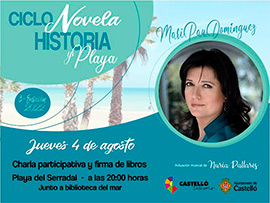 Mari Pau Domínguez cierra el Ciclo Novela, Historia y Playa en Castellón