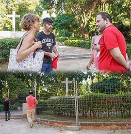 Castelló inicia las obras para la retirada de la cruz a los Caídos del parque Ribalta