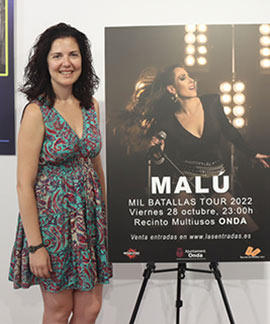 Malú actuará en Onda el próximo 28 de octubre en los conciertos de Fira junto a Robe Iniesta y Lory Meyers