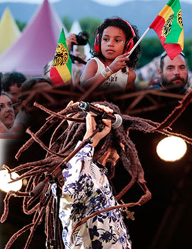 Julian Marley y Clinton Fearon en el Main Stage el miércoles del Rototom