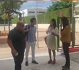 El concejal de Educación del Ayuntamiento de Castelló, Francesc Mezquita visita las obras de las aulas de 2 años