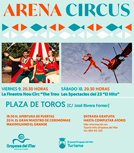 Los malabares y las acrobacias se dan cita en Oropesa del Mar con el festival Arena Circus