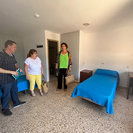 La Diputación de Castellón renueva el mobiliario de la residencia de estudiantes de Penyeta Roja y reduce a cuatro el máximo de personas por habitación