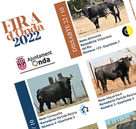 Onda presenta un Cartel Taurino de primer nivel para la Fira con toros de Partido Resina y D. Tomás Prieto de la Cal
