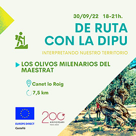 La Diputación de Castellón retoma su programa ´De ruta con la Dipu´ con una excursión por los olivos milenarios del Maestrat