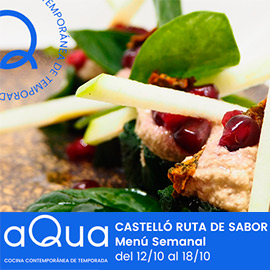 Menú Ruta de Sabor del 12 al 18/10 en aQua restaurant