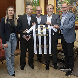 El presidente de la Diputación recibe a la directiva del CD Castellón y ensalza el proyecto ´serio y potente´ de los nuevos gestores de la entidad albinegra