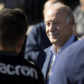 Visita de Vicente del Bosque a Castalia para presenciar el CD Castellón – CF Intercity