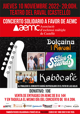 Un año más, vuelve el CONCIERTO SOLIDARIO a beneficio de AEMC