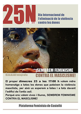 Plataforma Feminista convoca manifestación 25N