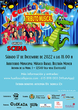 Llega a Vila-real el musical infantil y solidario Cantajuegos