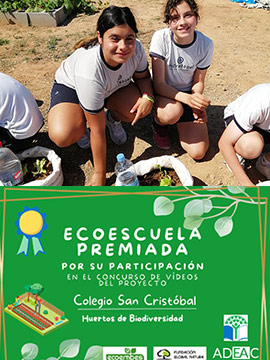Colegio San Cristóbal premiado por su proyecto ´Huerto de Biodiversidad Solidario´