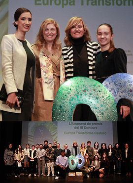 La alcaldesa y la ministra de Educación entregan los premios ´´Europa Transforma Castelló´´ a estudiantes del Madre Vedruna Sagrado Corazón y el Politècnic