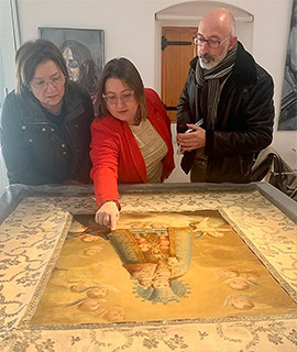 La Diputación de Castellón restaura un cuadro y un estandarte de los siglos XVIII y XVII conservados en Benicarló