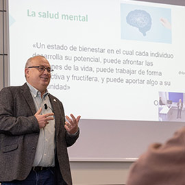 David Peris reivindica la salud mental en el deporte en el I Ciclo de Conferencias de la Escuela de Formación Deportiva de la UJI