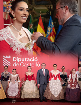 El presidente de la Diputación de Castellón recibe a las reinas de la Magdalena 2023