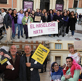 Manifestación en Castellón en el 8 de Marzo, Día Internacional de las Mujeres
