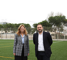 Gran Vía reabre su campo de fútbol tras concluir el cambio de césped con una inversión de 480.000 euros