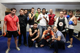 Entrenamientos en el club de boxeo La Unión de Castellón para la velada del viernes 27 de mayo