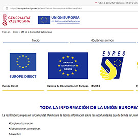 La Generalitat presenta una nueva web que ofrece información sobre empleo, formación, emprendimiento y movilidad en la Unión Europea