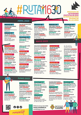 45 actividades de ocio juvenil dentro de la iniciativa #Ruta1630 de Castelló