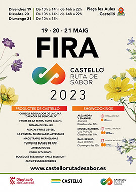 III Fira Castelló Ruta de Sabor, del 19 al 21 de mayo en la Plaza de las Aulas