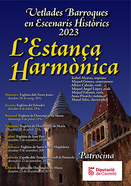 El ciclo de música ´´Veladas barrocas en escenarios históricos´´se acerca este año a las iglesias de Almenara, Zucaina, Benassal, Vilafamés, Gaibiel, Vilafranca, Peñíscola y l´Alcora