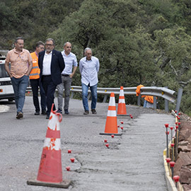 La Diputación de Castellón acomete los trabajos de reasfaltado y mejora de la CV-200 entre Aín y Almedíjar para incrementar la seguridad vial