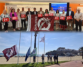 70 playas y calas de 11 municipios de la provincia de Castellón obtienen  la Bandera Qualitur