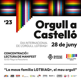 Orgull a Castelló, concentración y lectura de manifiesto
