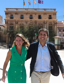 El president de la Generalitat Carlos Mazón en visita institucional a Castellón