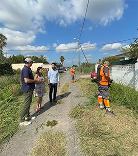 Castellón refuerza en agosto la limpieza de acequias y caminos en el Grao
