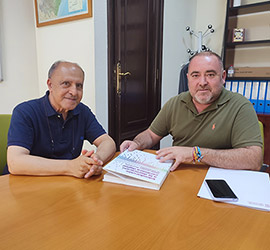 El diputado de Promoción Cerámica Vicente Pallarés se reúne con el presidente de la Asociación Española de Técnicos Cerámicos, Juan José Montoro