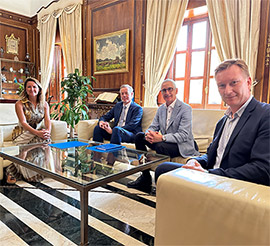 Begoña Carrasco destaca la proyección de UBE Corporation Europe desde Castellón e invita al alcalde de la ciudad japonesa de Ube a visitar la ciudad en 2024