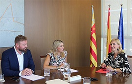 La presidenta de la Diputación, Marta Barrachina solicita a la consellera Salomé Pradas la necesidad del Plan Director del Agua