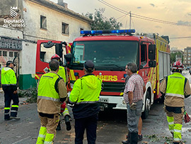 Los bomberos de la Diputación de Castellón atienden más de 60 servicios por la tormenta registrada en la Plana Baixa