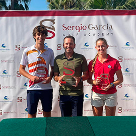 Balma Dávalos y Francisco Gavilán, ganadores del Sergio García Junior Championship 2023
