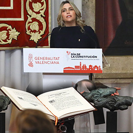 Marta Barrachina ensalza ´el compromiso de los castellonenses con la defensa de la Constitución´  y pide respeto para la Comunitat  y la provincia