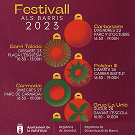 El Ayuntamiento de la Vall d´Uixó programa Festivall als barris del 22 al 30 de diciembre