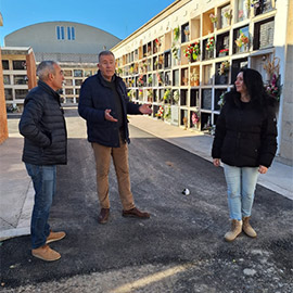 Finalizan las labores de asfaltado y acondicionamiento de los viales del cementerio municipal de Castellón