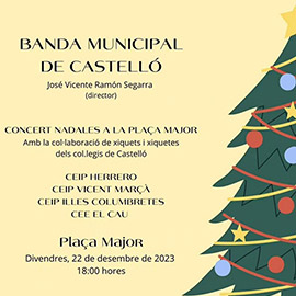 Concierto de Villancicos en la plaza Mayor el viernes, 22 de diciembre