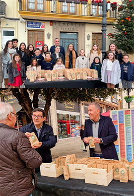 Multitud de castellonenses asisten a por su bolsita de clementinas para despedir el año