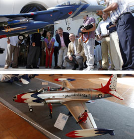 Maquetas de aviones míticos. Fotos de una exposición muy interesante y singular.