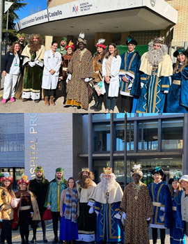 Los Reyes Magos de Oriente visitan a los niños hospitalizados