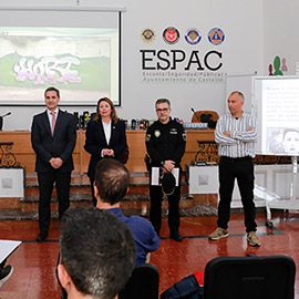 Castellón pone cerco a las pintadas callejeras con un curso pionero de formación para agentes de Policía Local de toda España