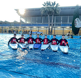El equipo sub-21 de Kayak-Polo, terceros en la primera prueba de la liga autonómica