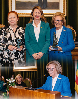 Begoña Carrasco entrega el Premio Olimpia 2024 a Marisa Ribes ´´una mujer pionera, comprometida con la Igualdad, valiente y avanzada a su época´´