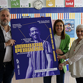 Charla-taller participativo y concierto de Jonatan Penalba en la jornada formativa en el IES Vila-roja de Almassora