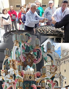 Castellón comienza su promoción turística en Zaragoza con la exposición de la Gaiata y showcookings